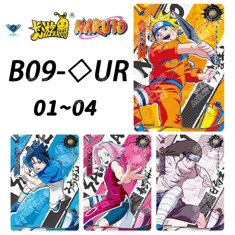 Kayou Naruto New T4W8 T2W9 Anime Rare Card Full Series ASP BP PU HR AR CR MR UR Complete Set Anime Collection Card Kids Toy Gift