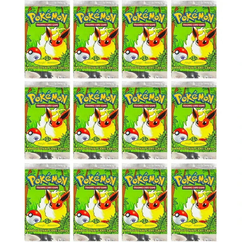 Pokémon Booster Packs Base Fossil Jungle 9 single bags 1 pack/11 Cards and Booster Box 3 1Box/36 Packs models Proxy Game Cards
