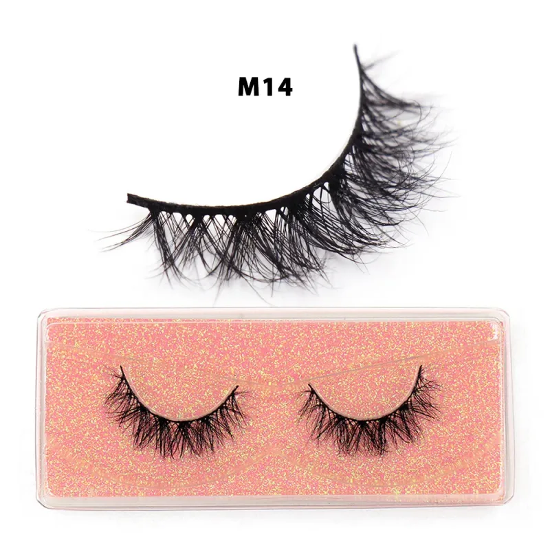 Short Natural 3D Mink Lashes Fluffy Wispy Fake Eyelashes Crisscross False Lashes Eyelash Extension Makeup