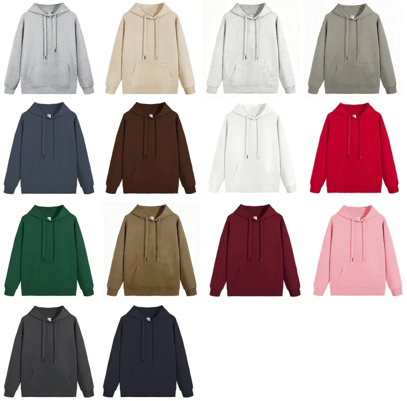 High Quality Custom Hoodie Cotton Sweatshirt Print Embroidery Brand Logo Text Photo Design Men Women Famliy Team Clothing 300g