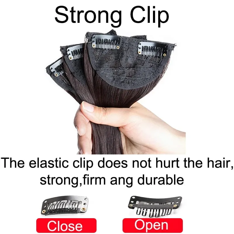 24Inch Synthetic 3pcs/set Long Straight Hair Extension Clip in Hair Heat-Resistant Fiber Hairpiece for Women