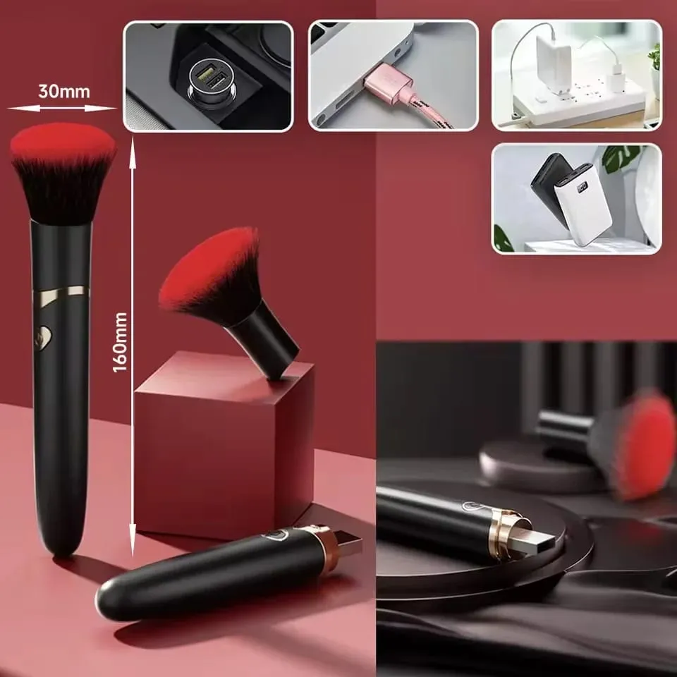 Makeup Pen Dual Head Vibrator Soft Brush Comb Beans High Frequency Micro Vibration Deep Stimulation G Spot Orgasm Female Sex Toy — image 3