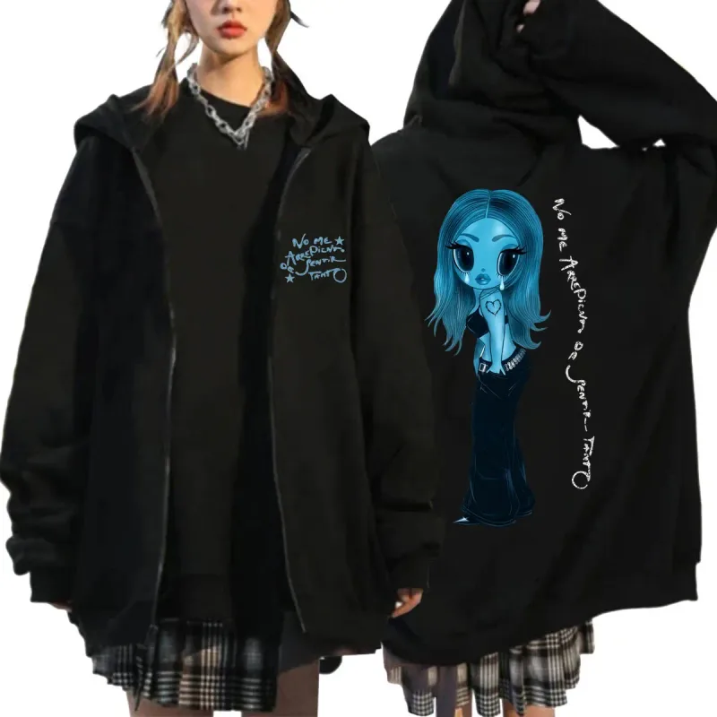 Karol G No Me Arrepiento De Sentir Tanto New Album Zipper Hoodies Music Fans Cardigan Sweatshirts Men Women Fleece Loose Coats