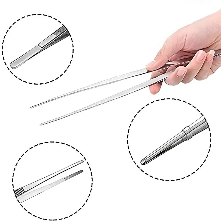 Stainless Steel Multifunction Barbecue Tongs Food Clip BBQ Kitchen Gadgets Cooking Tweezers Buffet Tool CFQJ006