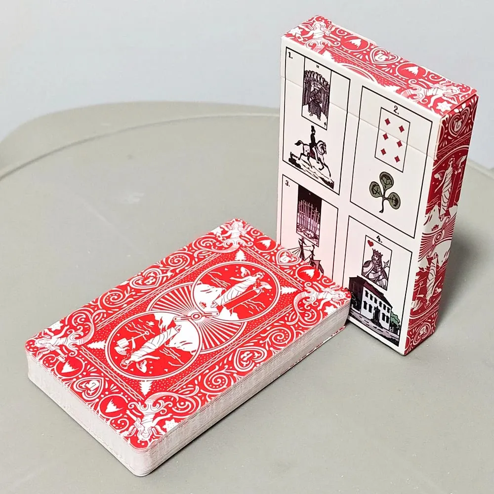The New York Lenormand Deck – 9*6cm Historical 36-Card Divination Deck Vintage Style Cartomancy Cards Double-embossed