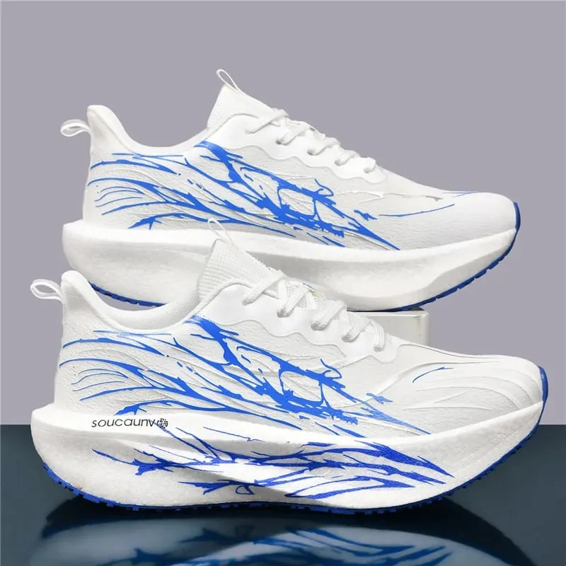 Casual Running Shoes Men Marathon Sports Carbon Board Breathable Lightweight Women's Comfortable Athletic Nonskid Sneakers 2026