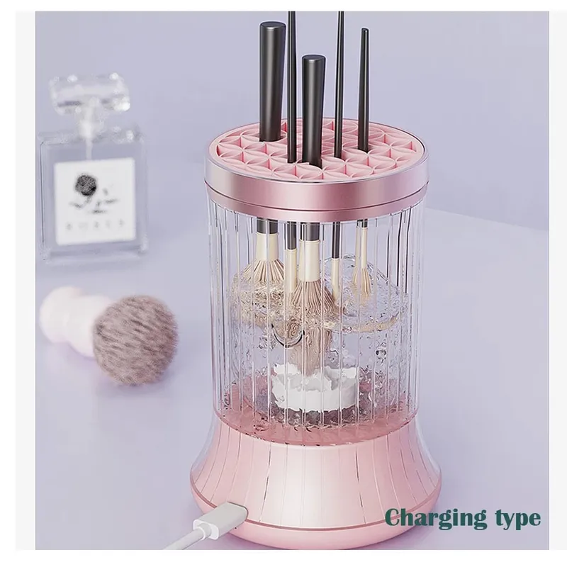 USB zástrčka Přenosný elektrický čistič štětců na make-up Dobíjecí štětce na make-up Čisticí nástroj Automatické čištění štětců na make-up