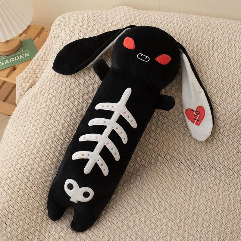 60cm Horror Goth pluszowe zwierzę królik Panda miękka zabawka śliczna poduszka na ciało dekoracja na imprezę halloweenową zabawny prezent dla dziewczynki chłopca