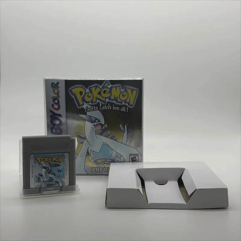 Pokemon Series Blue/Crystal/Gold/Green/Red/Silver/Yellow GBC Game in Box with Manuals for Video Game Cartridge USA Version