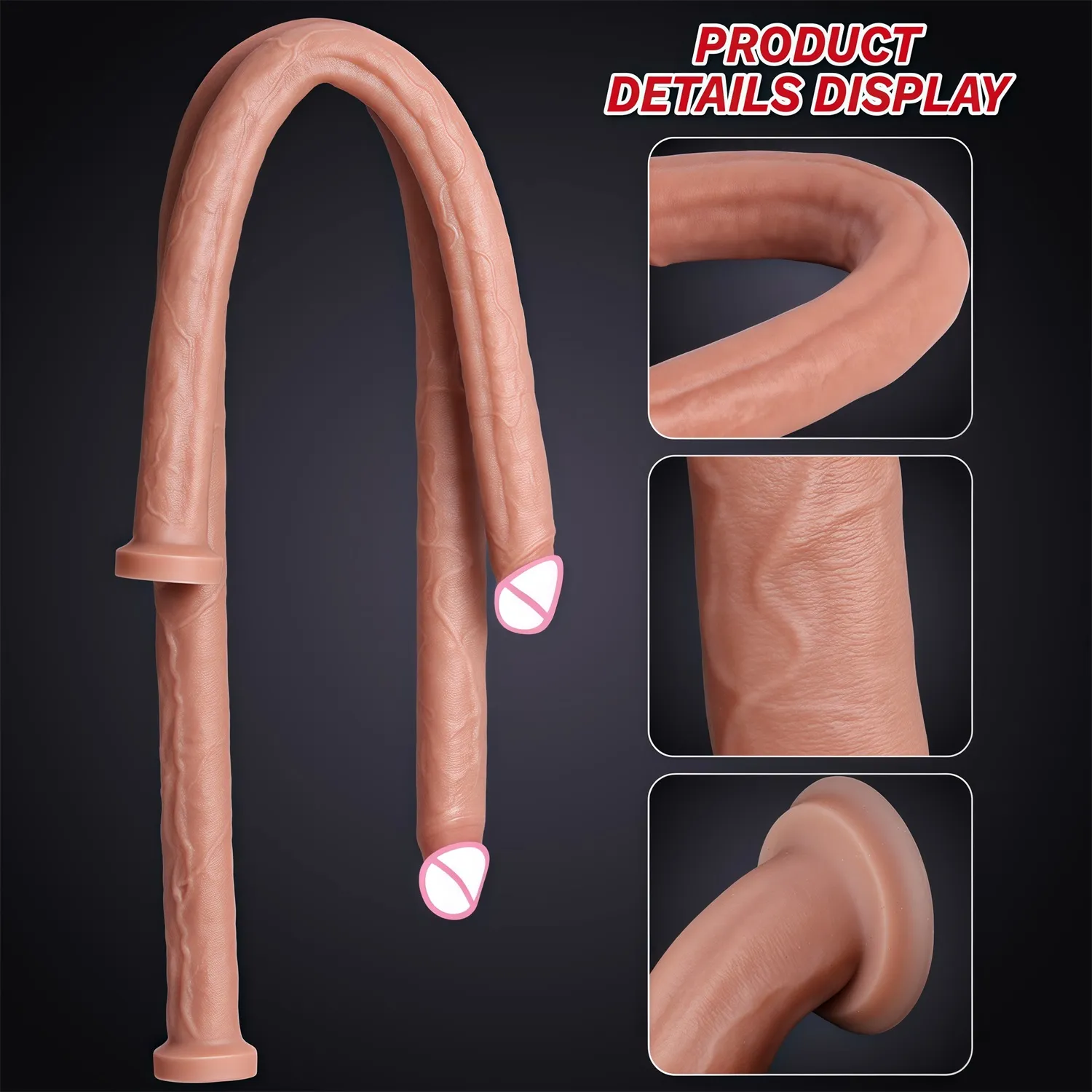 Realistic Dildo Super Soft Silicone Long Penis Women Sex Toy G-Spot Masturbation Vaginal Anal Satiety Plug Double Dildos Lesbian