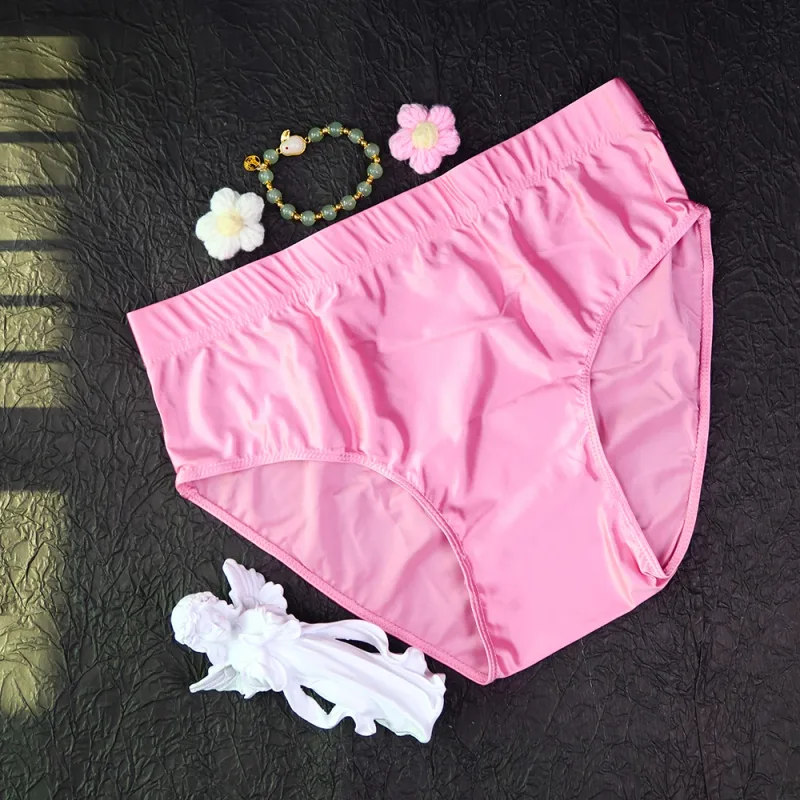 new Mens Briefs Underwear Satin-like Breathable Low-Rise Underpants Male Panties Men's glossy underwear