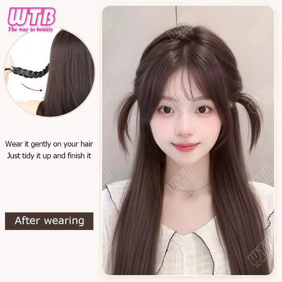 Synthetic Hair Accessories Wig Hair Accessories Cute Headdress Natural Fluffy Braided Modeling Dress up Fake Braids Wig