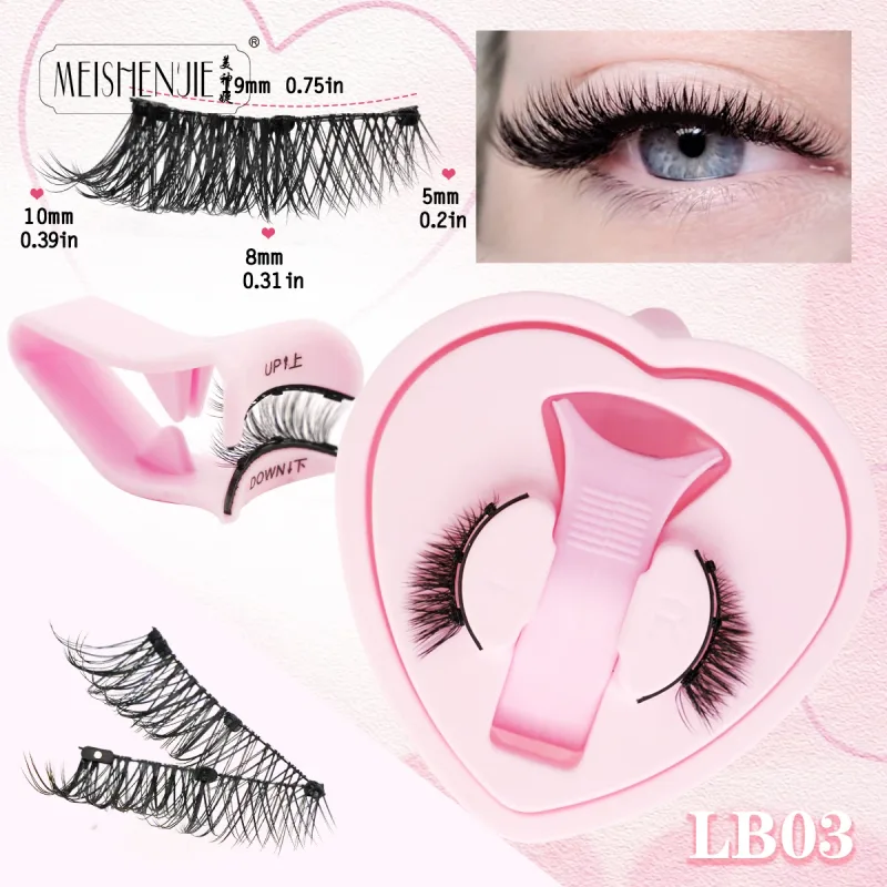 Magnetic Eyelashes 1Pcs No Glue Needed Reusable Natural Look 3D Lashes Easy Apply Soft Magnetic Lashes Kit for Eye Makeup