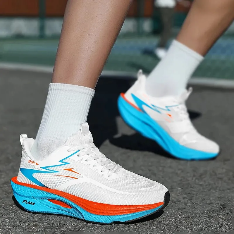 Men Running Shoes Carbon Board Speciality Marathon Sports Breathable Lightweight Women's Comfortable Athletic Nonskid Sneakers