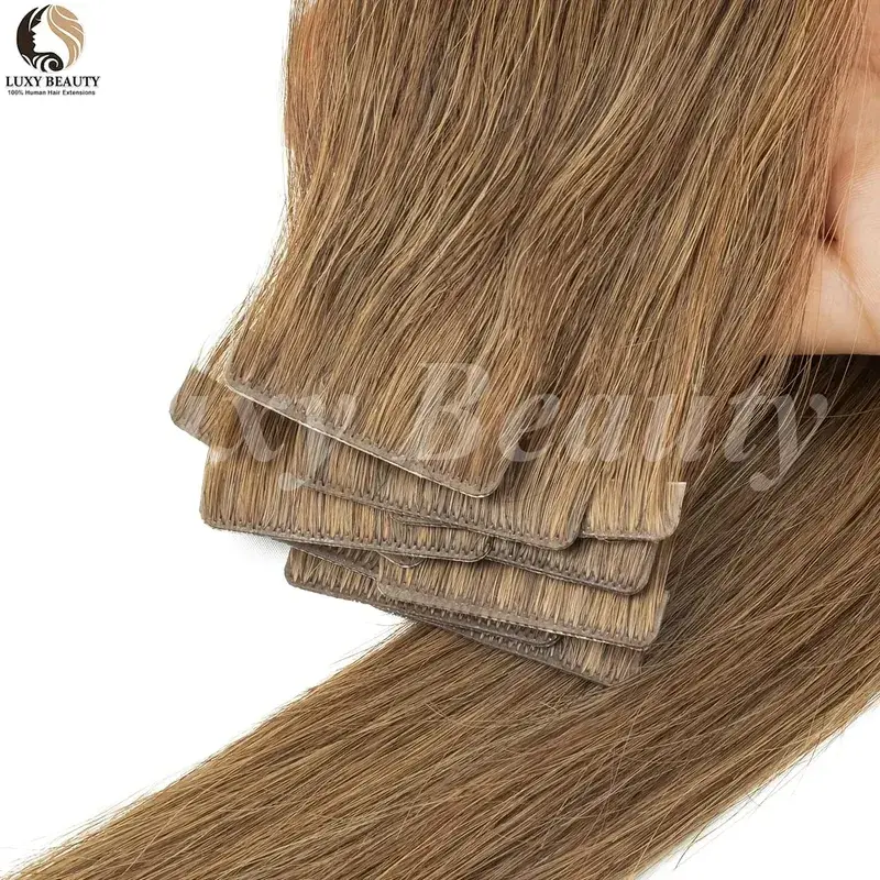 Straight Invisible Tape In Human Hair Extensions Injected PU Tape Hair Extensions Black Blonde Brown Tape Ins Hair 10pcs/Pack