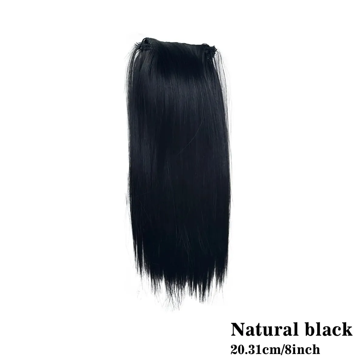 Straight Clip In Hair Extensions Synthetic 8"12" Hair Topper For Women Invisible Clip On Hair Patch Thick Booster Hairpieces