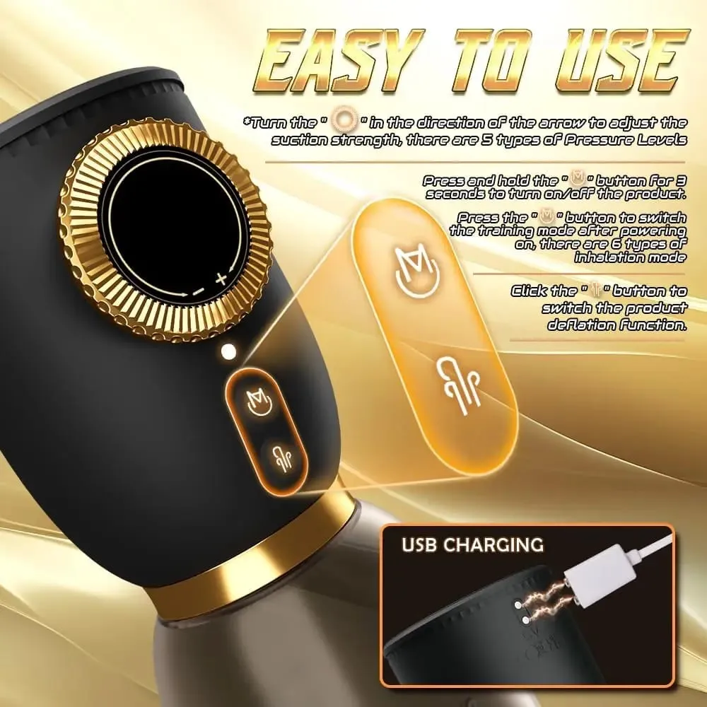 Electric Penis Pump Male Sex Toy for Men Penis Enlarge Vacuum Pump Male Penis Extender Male Masturbator Air Pressure Sex Toy