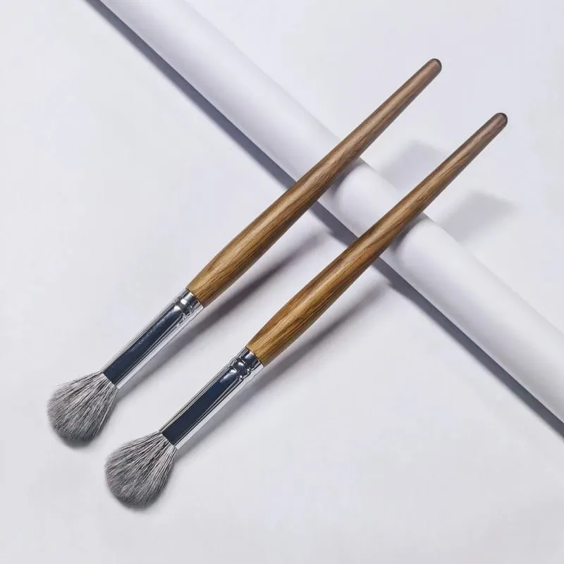 小號輪廓刷古銅色腮紅柔軟蓬鬆天然山羊毛臉部化妝刷套件