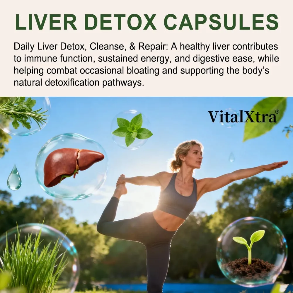 Liver Support Capsules Milk Thistle Dandelion Supports Liver Cleanse & Detox Wellness Antioxidant & Digestive Health