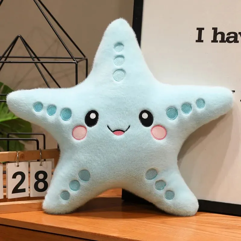 12/43cm Starfish Star Plush Pillow Stuffed Smiling Ocean Animal Colorful Cushion Sofa Chair Decor Present