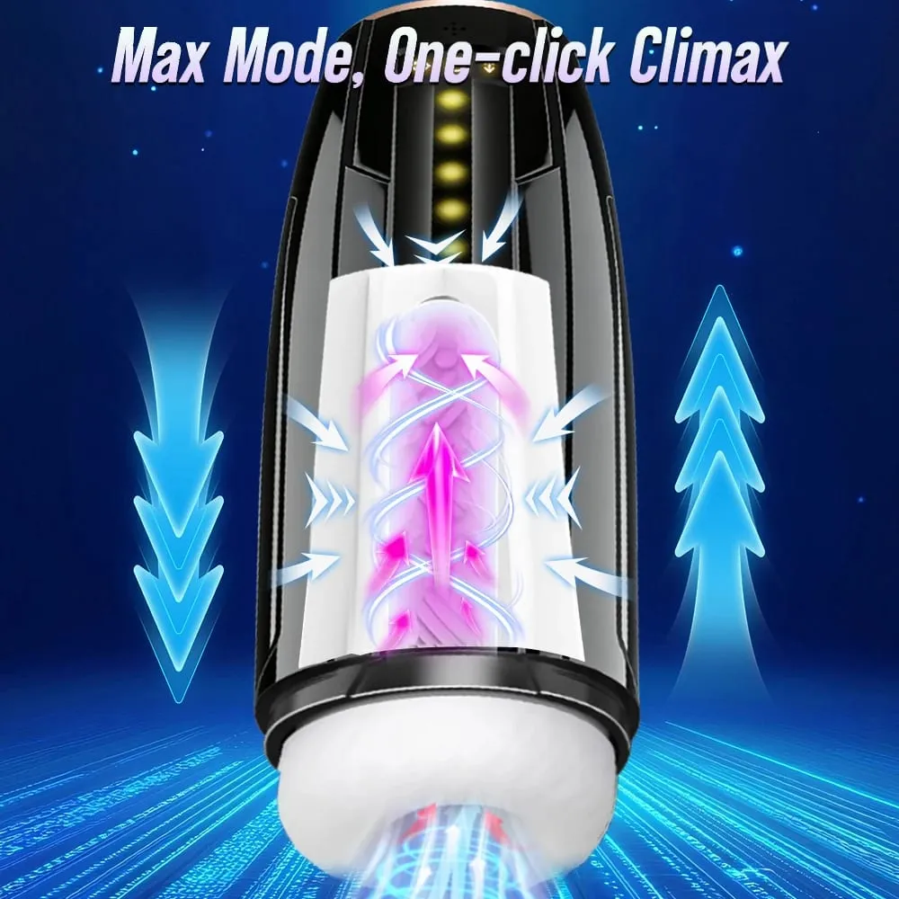 3 IN 1 Masturbator Cup Telescopic Sucking Vibration Pocket Pussy Blowjob Masturbation Enlargement Penis Pump Sex Toy For Men
