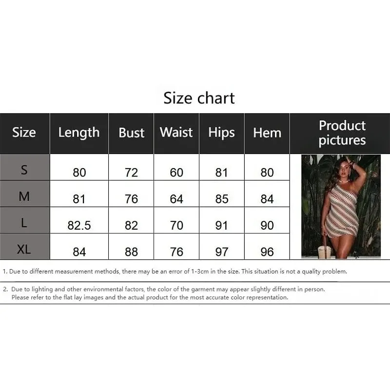 Bohemian Slanted Shoulder Colorful Striped Bodycon Dress Chic Irregular Printed Knitted Backless Slim Fit Mini Dresses Beach