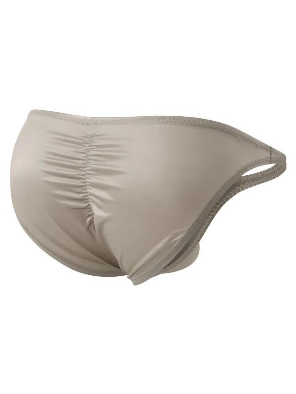 Slip da palestra a vita bassa da uomo in raso liscio Intimo sportivo da allenamento Bodybuilding Ultra sottile Allenamento fitness ad asciugatura rapida Sollevamento dei glutei