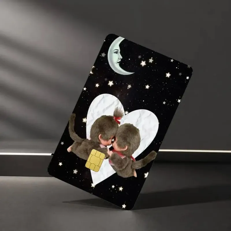 Cute M-MonchhichiS Sticker Film Tape Skin for Credit Card Debit Card Waterproof Stickers