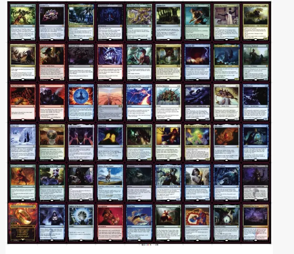 216 Pcs Black Core Cards P9 Dual Land Fetch Land Shock Lands Proxy Cards
