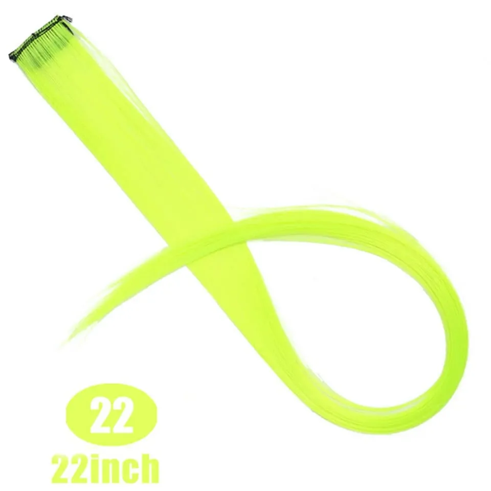Tổng Hợp Kẹp Trong Một Miếng Nhiều Màu Sắc Làm Tóc Xoăn Tóc Tổng Hợp Miếng 18 "Dài Ombre Tóc Hồng Tím Đỏ xanh Dương