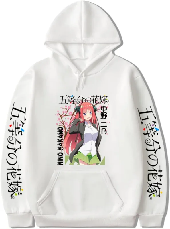 The Quintessential Quintuplets Nino Nakano Anime hoodies Unisex Oversized Long Sleeve Clothes Year round clothing sweatshirt