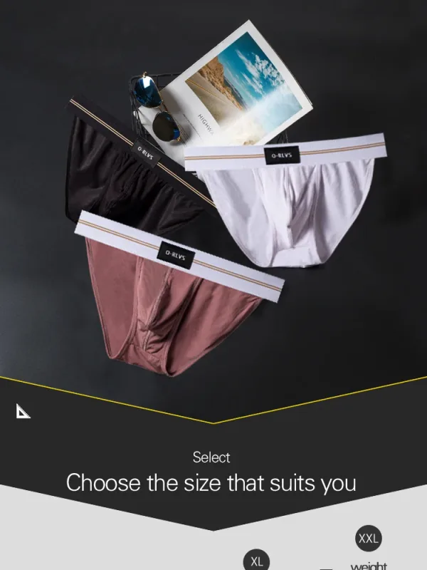 Mga Brief Panlalaking Seamless Hip Design Mens Underwaer Super Large Wide 5cm Elastic Band Independent Codpiece Boy Short Pants