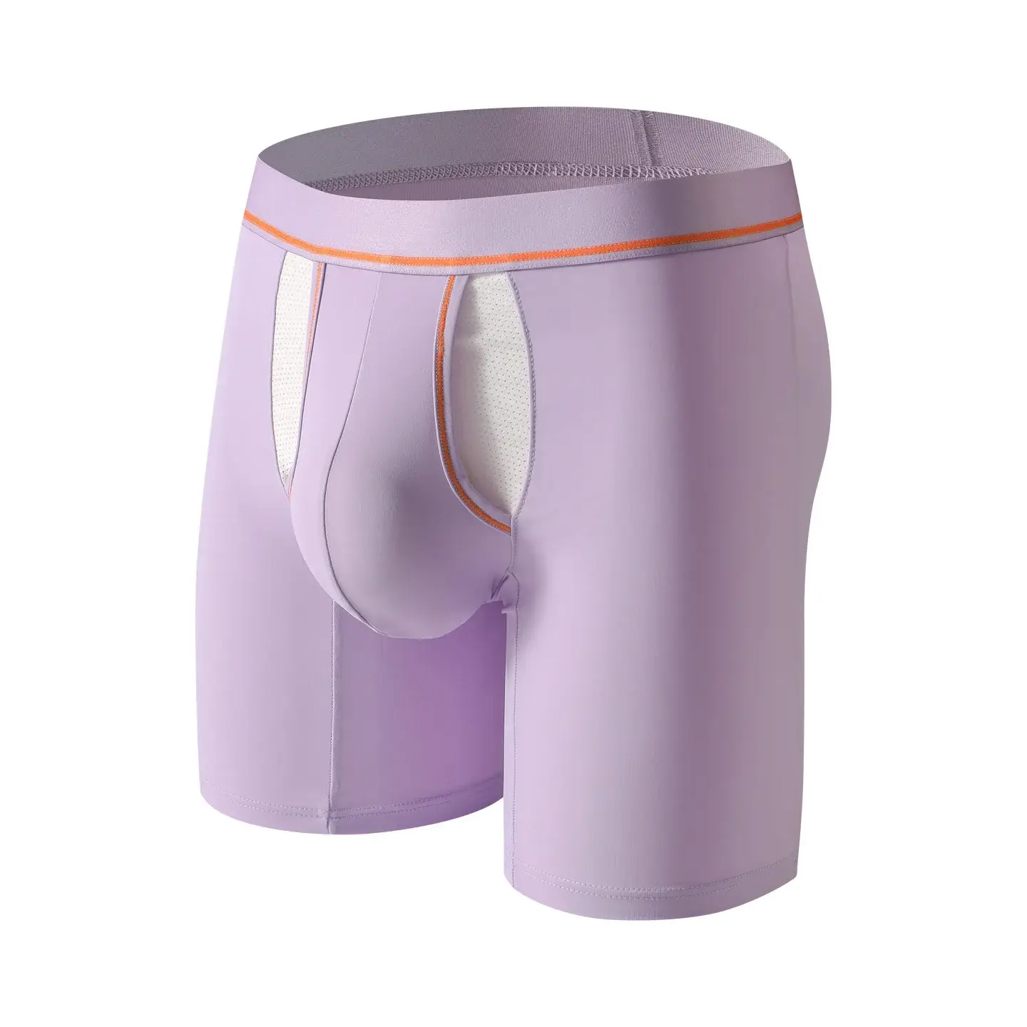 Men's Underwear Boxer Shorts Slim Ice Silk Extended Leg Boxers Man Breathable Bullet Separation Pouch Panties Male Underpants