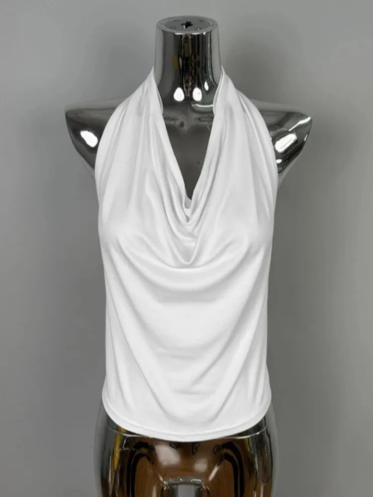 Korean Dongdaemun Sexy Slim Camisole 2026 Women Backless Pure Desire Spicy Girl Versatile Neck Hanging Strap Tank Top Y2K