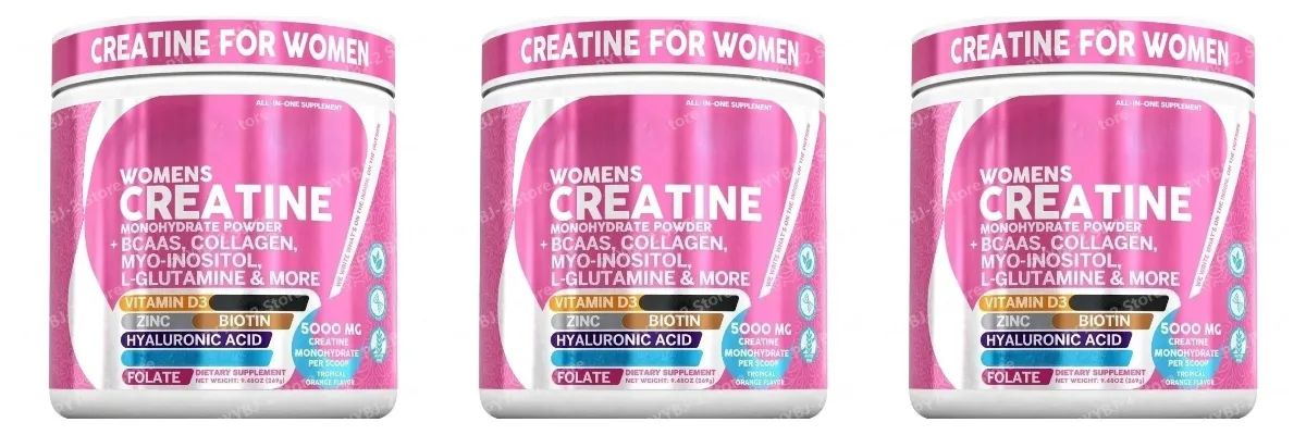 Women's Creatine Monohydrate Powder 5000mg Collagen BCAAs L-Glutamine For Muscle Energy & Beauty Support Formula Adult 269g