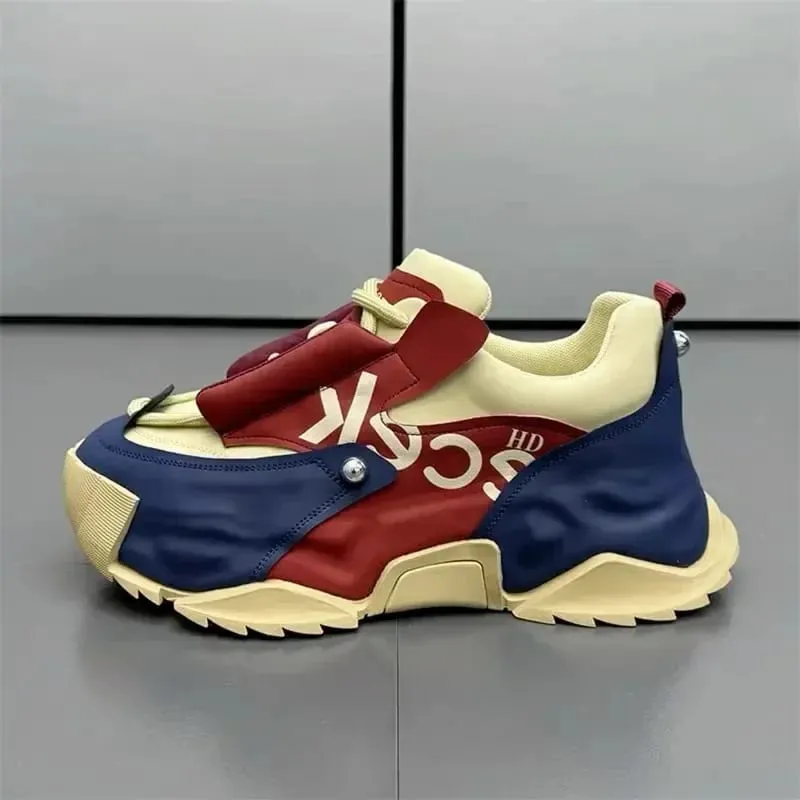 Tênis de plataforma para homens designer de moda sapatos de couro casuais para homem chunky altura aumentada tênis masculino zapatillas hombre