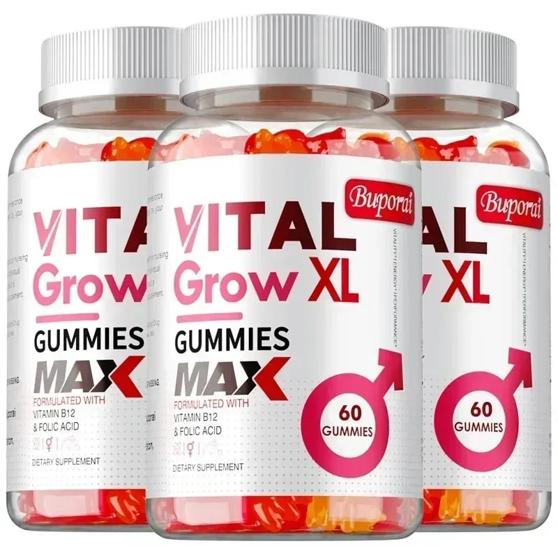 Vital Grow XL Male Gummies - Promotes Muscle Growth and Recovery Enhances Athletic Performance Endurance and Relieves Fatigue