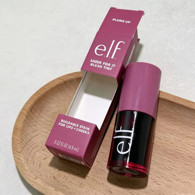 ELF Lip Gloss Natural Shine&Blush Liquid Waterproof and Sweat-Resistant Easy to Smudge Lightweight and Long-Lasting Makeup