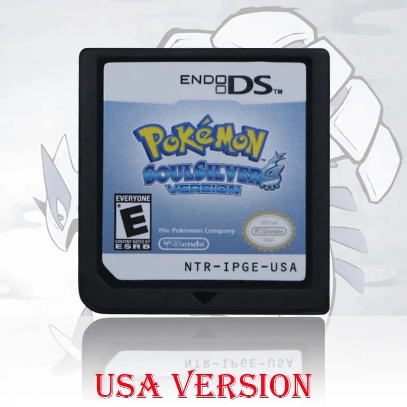 (USA EUR AUS) Pokemon Black White 1/2 Version High Quality Authentic 1:1 Replica DS Video Game Cartridge For DS 2DS 3DS Console