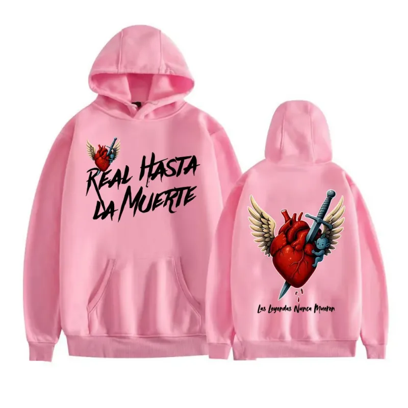Anuel AA Rhlm 2 Real Hasta La Muerte Heart Hoodies Men Women Fashion Retro Bodywarmer Sweatshirts Casual Fleece Oversized Hoodie