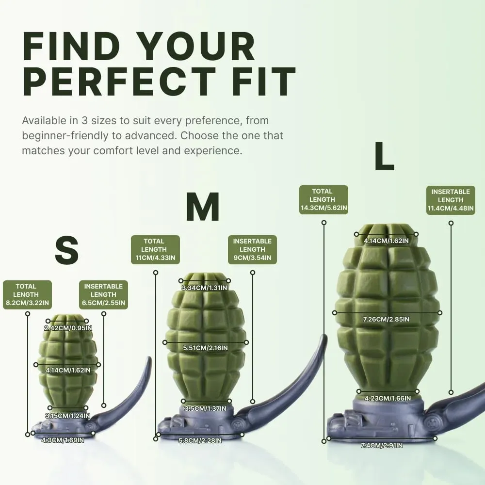 Hand Grenade-style Anal Plug Sex Adult Toys for Men and Women Pure Silicone Anal Expansion Toys Butt Plug with Protrusions
