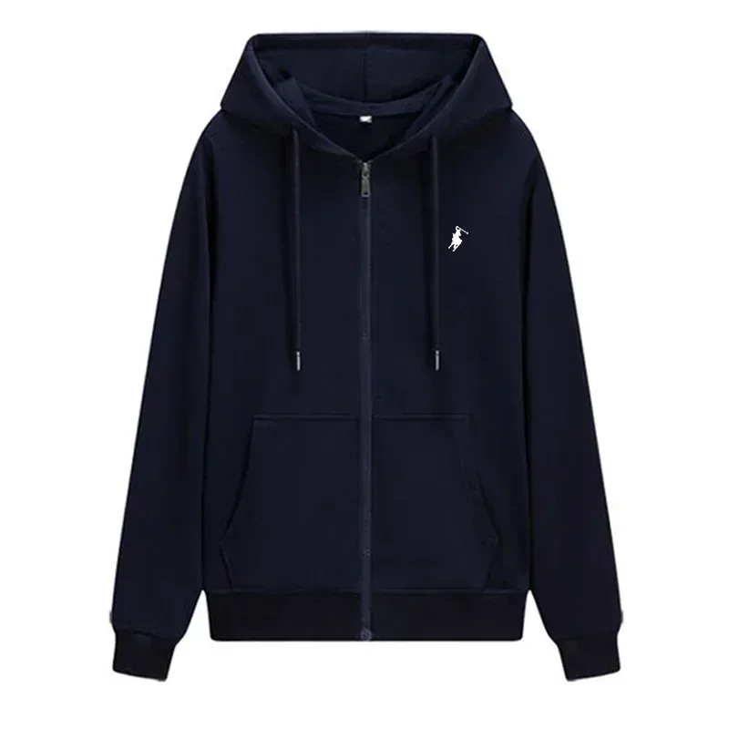 The new autumn and winter casual men's sportswear fashionable outdoor jogging fitness zipper hoodie and warm sweatshirt