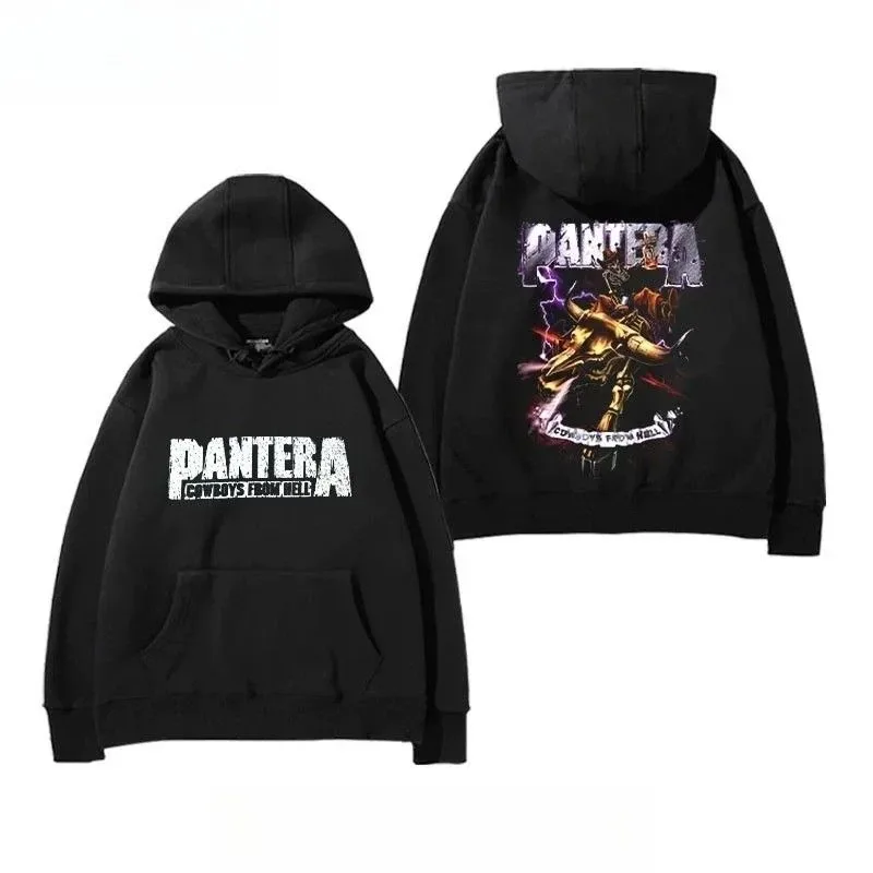 2026WinterNew Hoody PANTERA Band Pullovers COWBOYS FROM HELL Print Hoodies Men Women Vintage Fashion Hip Hop Oversized Swatsirts