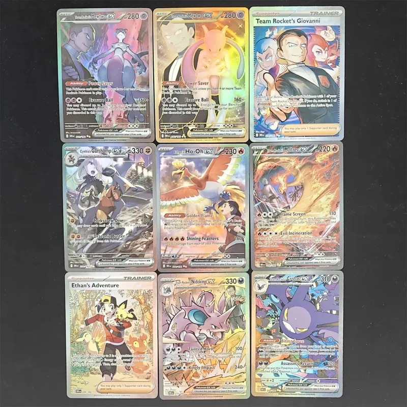 tcg Card English SV10 SV09 Destined Rivals Team Rocket's Mewtwo Cynthia's Garchomp Ethan's Ho-Oh Trading Card Game