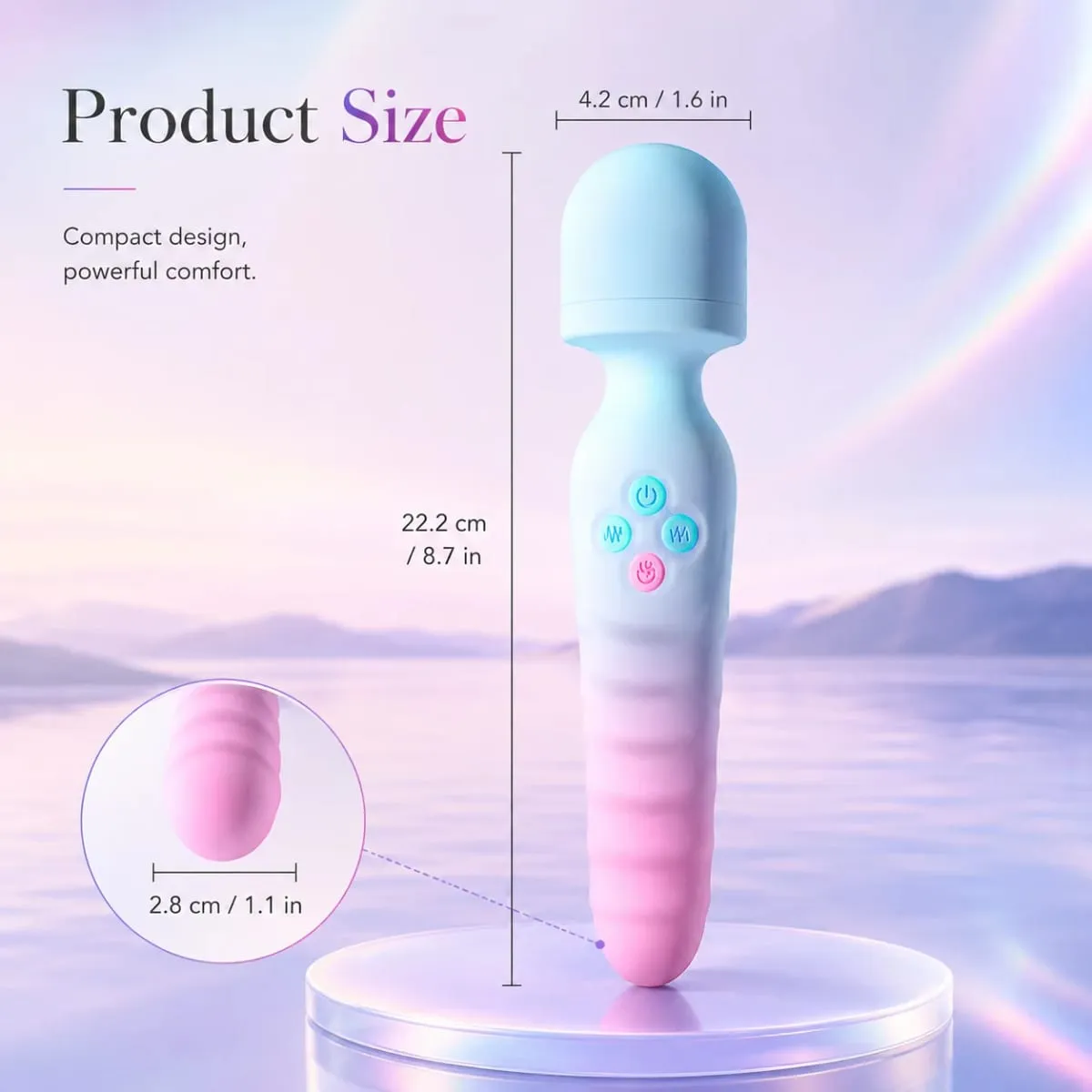Heating AV Wand Vibrator for Women G-Spot Clit Stimulator Nipples Vagina Massager Magic Wand Female Masturbator Adult Sex Toys