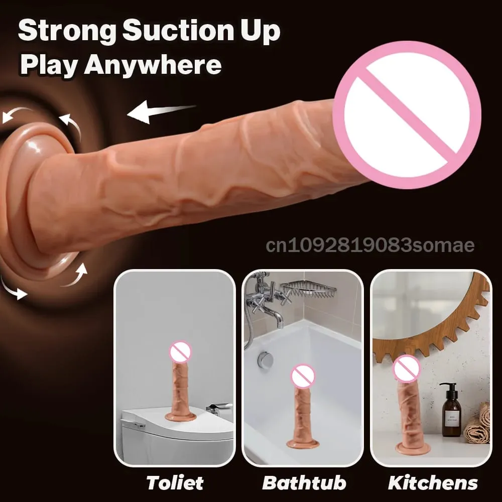 Realistic Dildo Silicone Penis Adult Sex Toys G-spot Anal Stimulation Masturbator Dildo with Suction Cup Adult SexToy ButtPlug