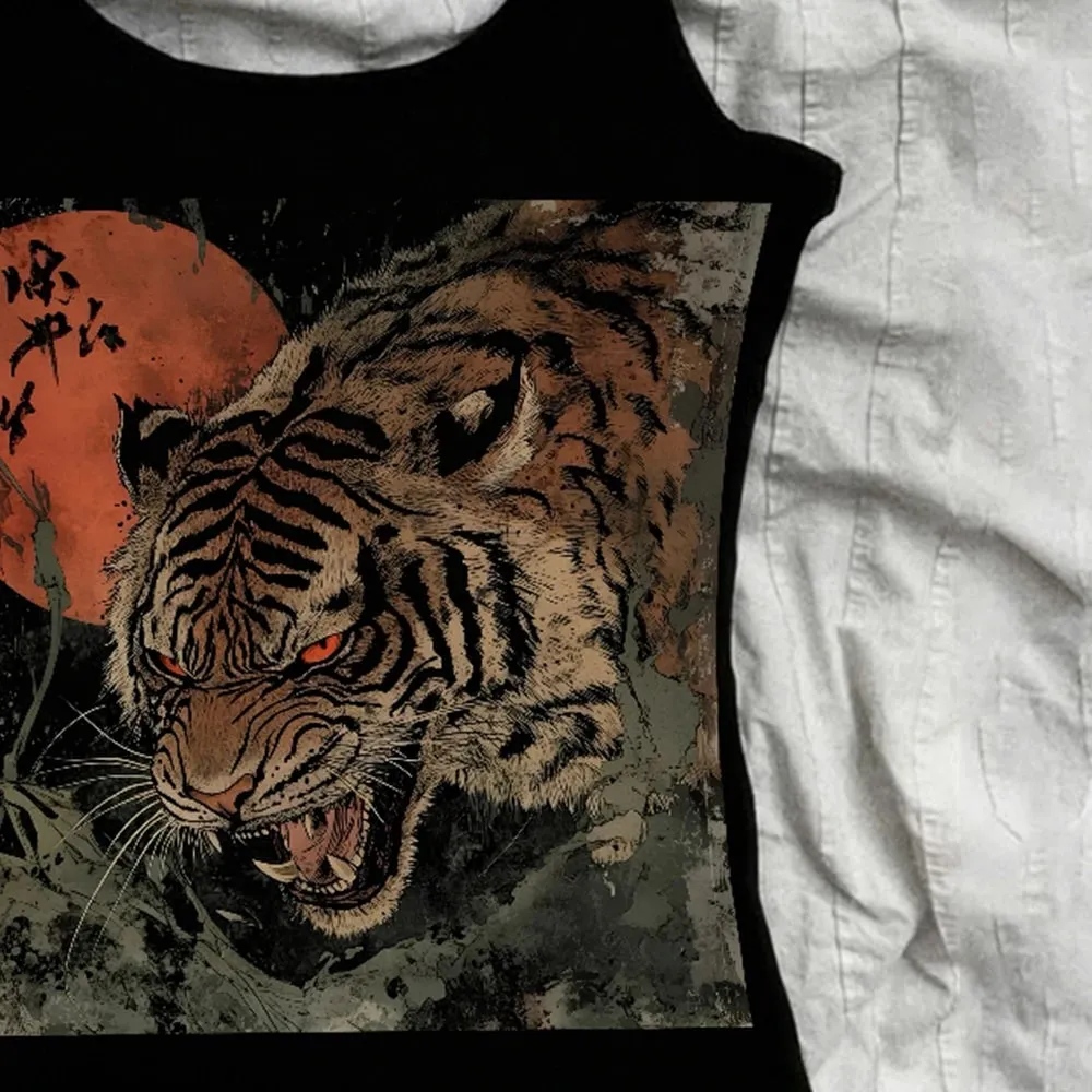 Punk Gothic 90s Vintage Women Corset Tank Top Baby Tee shirt Print Emo Figure Graphics Camisole Top Grunge Crop Tops Y2k Clothes
