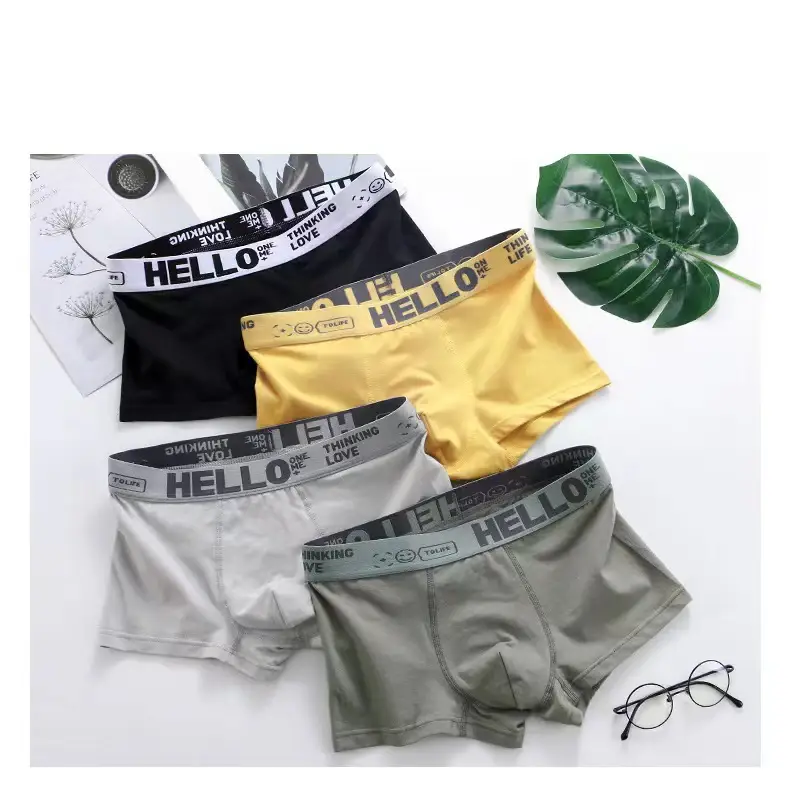 5pcs Men's Underwear, Breathable Comfy Quick Drying Stretchy Boxer Trunks, Sexy Underpants, Men's Trendy Boxer Panties — image 6