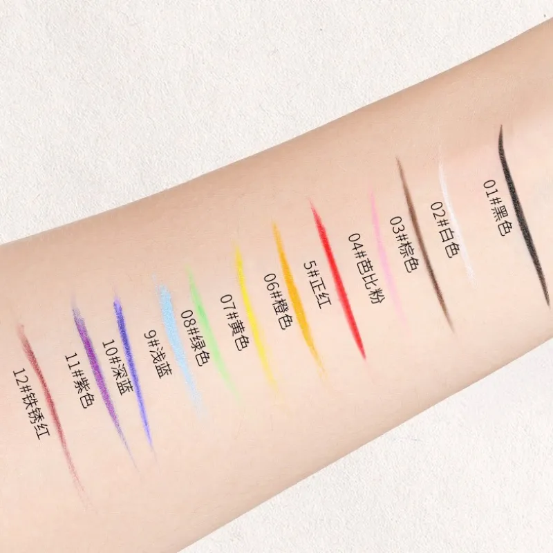 12 Colors Waterproof Eyeliner Pen Ultra-Fine Tip Liquid Eyeliner Long-Lasting Eye Liner Quick-Dry Colorful Makeup for Cosplay — image 6