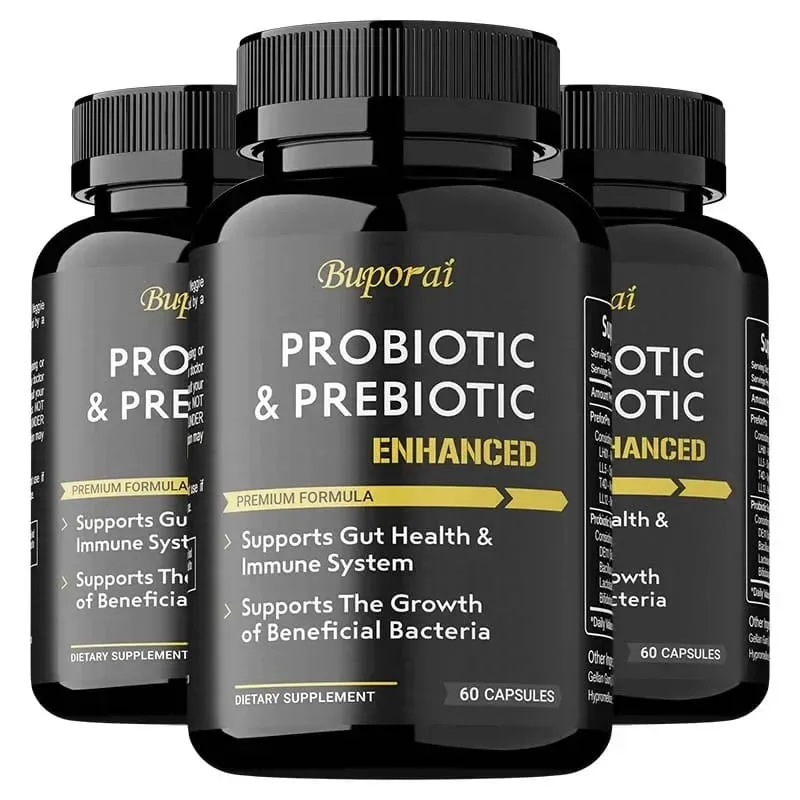 Probiotics & Prebiotics Capsules - Helps Balance Stomach Acid Promote Healthy Intestinal Digestion and Relieve Bloating